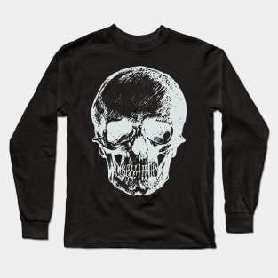 Off-Grey Skull Long Sleeve T-Shirt